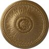 Ekena Millwork 18-1/8 in. x 3/4 in. Bailey Urethane Ceiling Medallion (Fits Canopies upto 4 in.) Hand-Painted Pale Gold