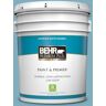 BEHR PREMIUM PLUS 5 gal. #PMD-83 Porcelain Blue Satin Enamel Low Odor Interior Paint & Primer