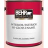 BEHR PREMIUM PLUS 1 gal. #M170-1 Pink Elephant Hi-Gloss Enamel Interior/Exterior Paint