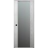 Belldinni Vona 202 18in.x 96in. Left-Hand Frosted Glass Solid Composite Core Ribeira Ash Wood Single Prehung Interior Door