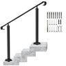 VEVOR Handrails for Outdoor Steps Fit 3 to 5 Steps Outdoor Stair Railing Wrought Iron Handrail Hand railing for Concrete Steps