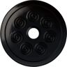 Ekena Millwork 25-1/4" x 4" ID x 2" Spiral Urethane Ceiling Medallion (Fits Canopies up to 4"), Hand-Painted Jet Black