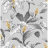 Brewster Home Fashions Meridian Parade Grey Tropical Leaves Non Woven Wallpaper