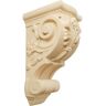 Ekena Millwork 7-5/8 in. x 6-1/4 in. x 14-1/8 in. Unfinished Wood Maple Large Floral Corbel