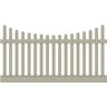 Weatherables Hampshire 3 ft. H x 8 ft. W Khaki Vinyl Picket Fence Panel Kit