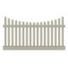 Weatherables Hampshire 4 ft. H x 8 ft. W Khaki Vinyl Picket Fence Panel Kit