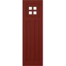 Ekena Millwork 18 in. x 43 in. PVC True Fit San Antonio Mission Style Fixed Mount Flat Panel Shutters Pair in Pepper Red