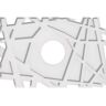 Ekena Millwork 22 in. x 14.62 in. x 1 in. Novo Architectural Grade PVC Contemporary Ceiling Medallion