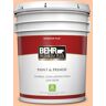 BEHR PREMIUM PLUS 5 gal. #250C-3 Fresco Cream Flat Low Odor Interior Paint & Primer