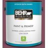 BEHR PREMIUM PLUS 1 gal. #T17-14 Artful Magenta Satin Enamel Low Odor Interior Paint & Primer