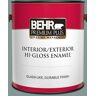 BEHR PREMIUM PLUS 1 gal. #T18-15 In The Moment Hi-Gloss Enamel Interior/Exterior Paint