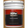 BEHR PREMIUM PLUS 5 gal. #PPU6-01 Curry Powder Flat Exterior Paint & Primer