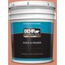 BEHR PREMIUM PLUS 5 gal. #ICC-63 Terra Cotta Pot Satin Enamel Exterior Paint & Primer