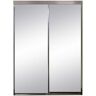 Impact Plus 36 in. x 84 in. Polished Edge Mirror Framed with Gasket Interior Closet Sliding Door with Chrome Trim