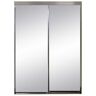 Impact Plus 96 in. x 84 in. Polished Edge Mirror Framed with Gasket Interior Closet Sliding Door with Chrome Trim