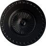 Ekena Millwork 23-1/2" x 3-1/4" Lyon Urethane Ceiling Medallion (Fits Canopies upto 3-5/8"), Hand-Painted Jet Black