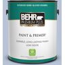 BEHR PREMIUM PLUS 1 gal. #610C-3 Virginia Blue Semi-Gloss Enamel Low Odor Interior Paint & Primer