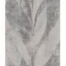 Advantage Blake Grey Sterling Leaf Paper Textured Non-Pasted Wallpaper Roll