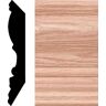 HOUSE OF FARA 3/4 in. x 4 in. - 1/2 in. x 8 ft. Oak Crown Moulding