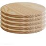 MMOBILITY Edge-Glued Round (Common Softwood Boards: 0.75 in. x 14.75 in. x 14.75 in.) Pine Wood Round Boards ( Pack of 5)