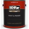 BEHR PREMIUM PLUS 1 gal. #BL-W09 Bakery Box Flat Exterior Paint & Primer