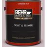 BEHR PREMIUM PLUS 1 gal. #100E-3 Pastel Violet Flat Exterior Paint & Primer