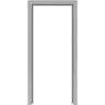 WEGATE Gray Interior Door Jamb Frame Kit Suitable 80 in. x 24 in. up to 84 in. x 36 in. Size Door Slab MDF Sliding Barn Door HK