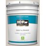 BEHR PREMIUM PLUS 5 gal. #PPF-21 Porch Swing Beige Satin Enamel Low Odor Interior Paint & Primer