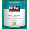 BEHR PREMIUM PLUS 1 gal. #S-G-470 Festive Green Satin Enamel Low Odor Interior Paint & Primer