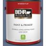 BEHR PREMIUM PLUS 1 gal. #600F-6 Atlantic Blue Flat Low Odor Interior Paint & Primer