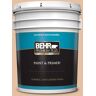 BEHR PREMIUM PLUS 5 gal. #BIC-01 Fabulous Fawn Satin Enamel Exterior Paint & Primer