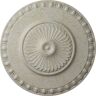Ekena Millwork 23-1/2 in. x 3-1/4 in. Lyon Urethane Ceiling Medallion (Fits Canopies upto 3-5/8 in.), Pot of Cream Crackle