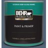 BEHR PREMIUM PLUS 1 qt. #570F-6 Mood Indigo Semi-Gloss Enamel Exterior Paint & Primer