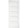 eightdoors 30 in. x 80 in. x 1-3/8 in. Shaker White Primed 5-Panel Solid Core Wood Interior Slab Door