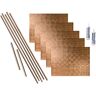 Fasade Lotus 18 in. x 24 in. Polished Copper Vinyl Decorative Wall Tile Backsplash 15 sq. ft. Kit