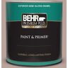 BEHR PREMIUM PLUS 1 qt. #N150-3 Cocoa Craving Semi-Gloss Enamel Exterior Paint & Primer