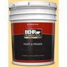 BEHR PREMIUM PLUS 5 gal. #P260-4 Banana Mania Flat Exterior Paint & Primer