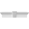 Ekena Millwork 1 in. x 146 in. x 9 in. Polyurethane Crosshead Moulding with Deco Keystone