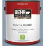 BEHR PREMIUM PLUS 1 gal. #BNC-08 Sonata Blue Flat Low Odor Interior Paint & Primer