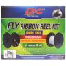 PIC Fly Ribbon Line Trap Kit, Fly Reel Sticky Tape Trap, 1000 ft, Indoor Outdoor Disposable Fly Strip, Non-Toxic