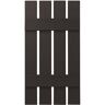 Ply Gem 16 in. x 39 in. Polypropylene 4-Board Open Board and Batten Shutters Pair in Brown