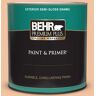 BEHR PREMIUM PLUS 1 qt. #M220-3 Carving Party Semi-Gloss Enamel Exterior Paint & Primer