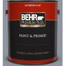 BEHR PREMIUM PLUS 1 gal. #750F-4 Raging Sea Flat Exterior Paint & Primer