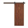 VeryCustom 30 in. x 84 in. The Mod Squad Terrace Wood Sliding Barn Door with Hardware Kit in Stainless Steel