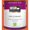 BEHR PREMIUM PLUS 1 gal. #P190-6 Emergency Zone Eggshell Enamel Low Odor Interior Paint & Primer