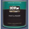 BEHR PREMIUM PLUS 1 qt. #MQ5-15 Award Night Semi-Gloss Enamel Exterior Paint & Primer