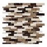 SpeedTiles Amber Brown 11.65 in. x 11.34 in. x 5 mm Stone Peel and Stick Wall Mosaic Tile (5.51 sq. ft./Case)