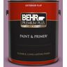 BEHR PREMIUM PLUS 1 gal. #PMD-82 Violet Bouquet Flat Exterior Paint & Primer