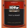 BEHR PREMIUM PLUS 1 gal. #S-H-250 Pumpkin Patch Flat Exterior Paint & Primer