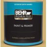 BEHR PREMIUM PLUS 1 qt. #M320-5 Dried Chamomile Satin Enamel Exterior Paint & Primer